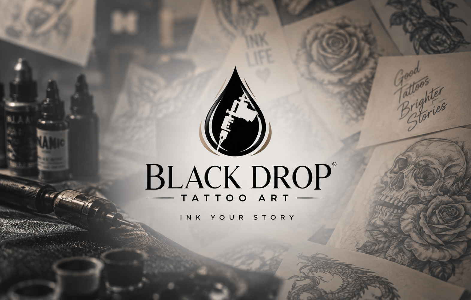 Black Drop Tattoo Art
